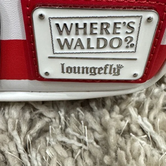 Loungefly Where's Waldo Red, White, and Blue Kids Backpack